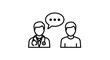 © sita - Doctor and Patient Consultation Icon: Medical Discussion and Healthcare Communication