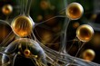 © Dmitriy - Hyper macro image of beneficial probiotic bacteria on human intestinal microvilli with clean high key light and clear text copy space.