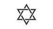 © nuansa sukses store - A simple black Star of David icon on a white background, representing Judaism and Jewish culture