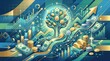 © Bakso - Financial Growth Investment Money Tree Concept.