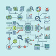 © Ghada - An infographic showing data analysis and network monitoring