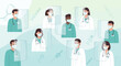 © liberty - Diverse healthcare team with face shields and masks, medical professionals group