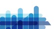 © Muhammad - Abstract blue shapes in a layered composition on a plain surface for design elements