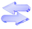 © marozhkastudio - 3D blue glass opposite arrow icon, horizontal left right direction sign. Data transfer, currency exchange or inverse. Forward backward movement, swipe ui element, render double symbol