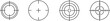 © MstTanzina - Crosshair target aim line icons, circular radar scope cross reticle symbols for sniper shooting, weapon sight, business focus goal, and digital gaming interface