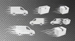 © Dika - Delivery vehicles and packages in motion.