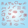 © enggartiasto - Comic anime motion with movement manga doodle and elements speed lines burst starburst sparkle with swoosh whoosh impact and zap boom explosion smoke cloud comic with curve emphasis movement