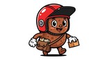 Cartoon pirate character with wooden leg and parrot.