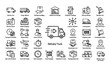 © Shultana - Courier Service and Road Transport Outline Icons Delivery Logistics Vector Set