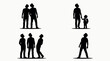 © miftachudin - Group of people silhouettes looking up at the sky.