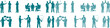 © Shabuj - Business people communication and teamwork silhouette icons