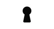 © Nasima - keyhole silhouette on white background lock security