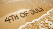 © payel - Celebrate us independence day 4th of july beach scene with patriotic message