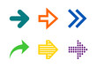 © graphics - Arrow Icons Direction Navigation Symbols With Forward Next Pointer Signs UI Controls and Wayfinding Elements