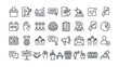 © ABDULLAH - Collection of thin line icons representing voting process and election elements for design