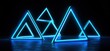 © Amanda - Neon triangles arranged on dark background create a modern art display in indoor space at night
