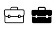 © MR - Briefcase icon set, professional business bag vector, office portfolio symbol