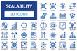 ©  FrameStock - Set of scalability icons with various business concepts
