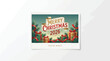 © rama coloring studio - Merry Christmas 2026 greeting card with ribbons and gifts