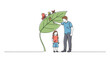 © Tata - Man and little girl with leaf.
