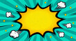 © Mamer - Dynamic comic book style explosion bubble background with vibrant pop art elements and radial lines, perfect for impactful messages and retro graphic designs and energetic digital artwork