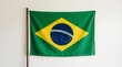 © luca - Brazil flag with green field, yellow diamond, blue globe, stars, and “Ordem e Progresso”—symbolizing unity, heritage, and resilience, embodying national identity and cultural pride.