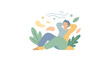 © Rheyna - Peaceful man enjoying fresh air and natural serenity outdoors, embodying relaxation and mental well-being