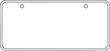 © Sakib - Simple line art outline of a blank rectangular license plate