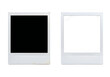 © NusaibaAnika - Two white Polaroid photo frames with blank black and white backgrounds transparent background