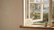 © Mr.Wazeer - Inspirational handwritten note on sunny windowsill, motivational message card by open window, peaceful morning atmosphere with coffee mug