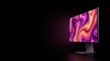 © Masque - A glowing monitor sits alone against a dark background representing digital overload.