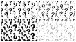 © Claire - Seamless pattern with various black question marks.
