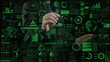© InfiniteFlow - Digital interface showcasing data visualizations on green energy trends. Detailed charts and graphs highlight key metrics related to sustainability and environmental progress. Cipher