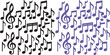 © Rajib - Black and purple music notes pattern