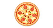 © mrpixel - pizza slice, cheesy pizza, pepperoni, Italian cuisine, food illustration, isolated food, pizza vector, fast food icon, baked food, melted cheese, tomato sauce, crispy crust, restaurant graphic, savory