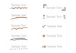 © Moco Tone studio - 手描き風 ブラウン見出し装飾セット ベクター素材 / Hand Drawn Brown Decorative Elements Set Vector