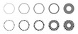© Vallabh soni - Progressive radial dashed circles and growth indicator, abstract geometric circle frames vector pack