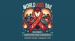 © Arsina - World AIDS Day Illustration with Red Ribbon and Candlelight Vigil