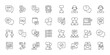 © Bezvershenko - Live Chat icons in line design. live chat, message, support, conversation, online, customer service, reply on white background vector. Live Chat editable stroke icons.