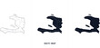 © mdHittu - Set of haiti map with different styles