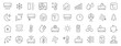 © warmworld - Air conditioning thin line icons set. Air conditioner editable stroke icon. Vector