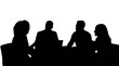 © Md - Silhouette of people having a business meeting isolated on transparent background, Vector