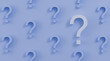 © Westend61 - One highlighted white question mark standing out on a blue background