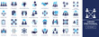 © SokretiRani - Cross functional teamwork icon set: cooperation, synergy, training, project, decision, group, and management solid vector icons for business collaboration.