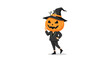 © Nusrat24 - Business pumpkin character in suit and witch hat for halloween marketing concepts