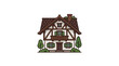© Adam Azriel  - Charming Alpine Chalet Illustration