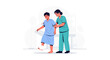 © Firman - Nurse Assists Amputee Patient Recovering Mobility and Walking
