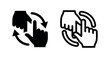 © liubomir118809 - Rotate Gesture Icon - Solid and Outline Hand Interaction