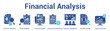 © AGE - Financial Analysis web banner icon vector illustration concept for business with icon of Financial Analysis, Profit Analysis, Financial Report, Financial Performance, Financial Dashboard, Financial.