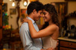 © PhotoProAD - A man and a woman are hugging each other in a kitchen